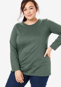 Perfect Long-Sleeve Crewneck Tee