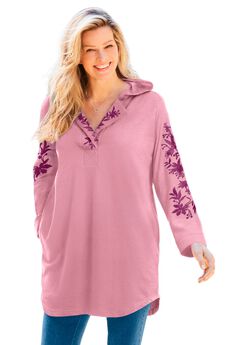 Embroidered Hoodie Sweatshirt