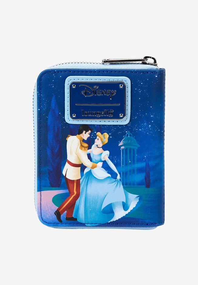 Loungefly x Disney Cinderella Zip Around Wallet 75th Anniversary, BLUE, on-hover image number null