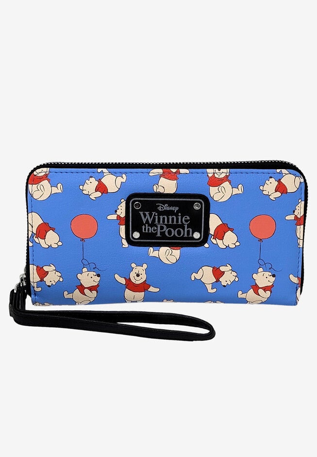 Winnie The Pooh Bear All-Over Print Zip Around Wallet Wristlet, MULTI, hi-res image number 0