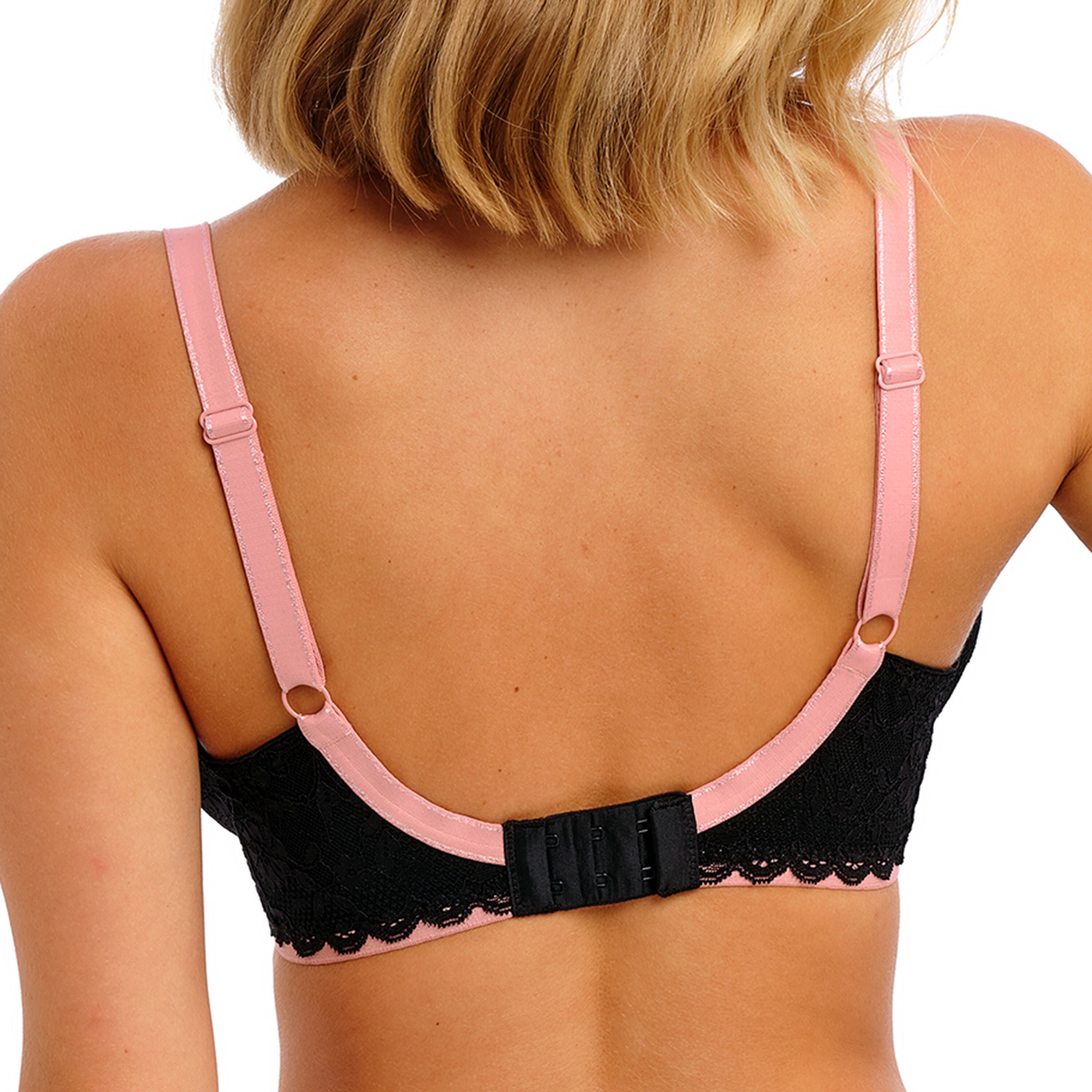 Offbeat Underwire Padded Demi Bra, BLACK, on-hover image number 1