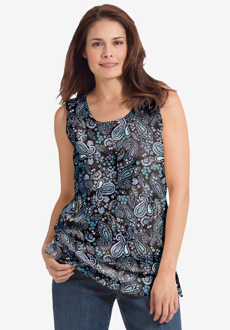 Perfect Printed Scoopneck Tank, , alternate image number null