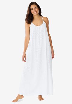 Breezy Eyelet Knit Long Nightgown