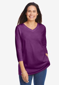 Plus Size Purple Graphic Tees
