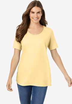 Perfect Short-Sleeve Scoopneck Tee