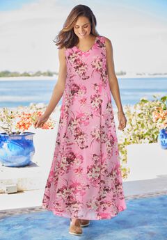 Sleeveless Crinkle Dress