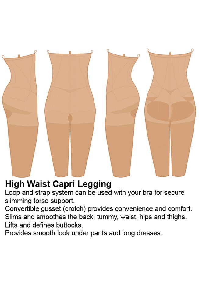 Julie France by Euroskins Capri Legging High Waist Shaper Girdle, , on-hover image number null