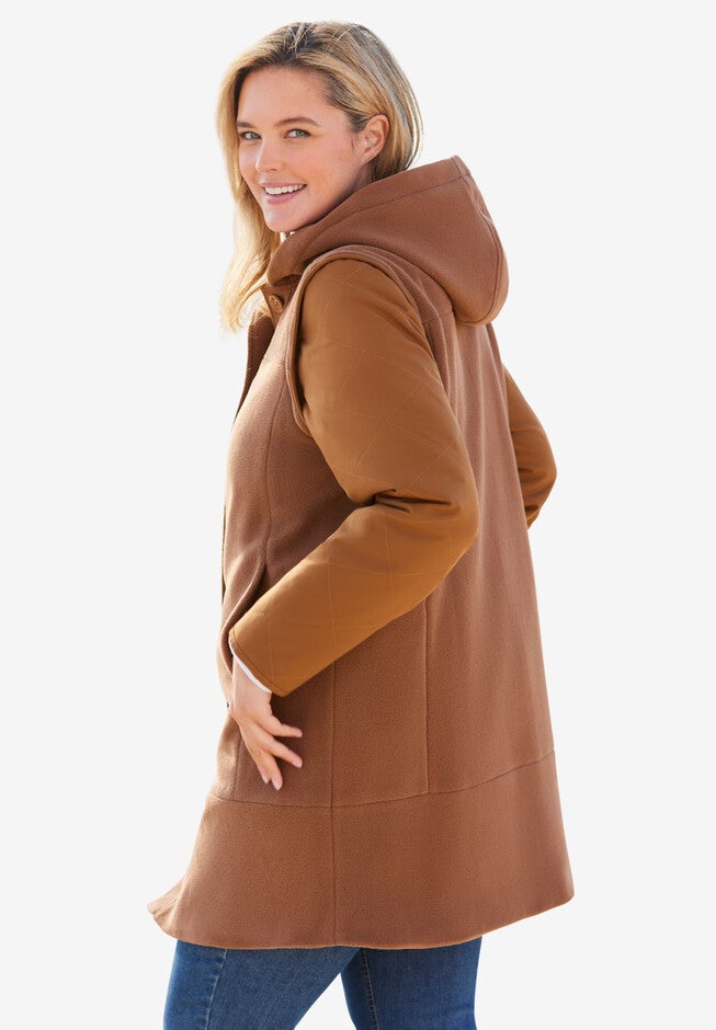 2-in-1 Fleece Jacket With Removable Sleeves, , alternate image number null
