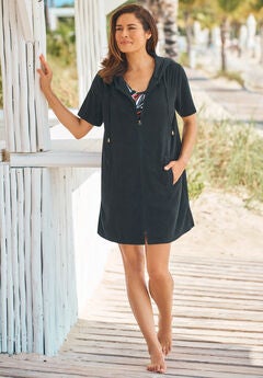 Hooded Terry Swim Cover Up