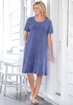 Perfect Short-Sleeve Crewneck Tee Dress