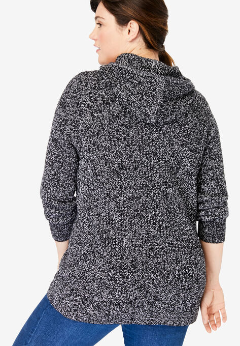Hooded Pullover Shaker Sweater, , on-hover image number null
