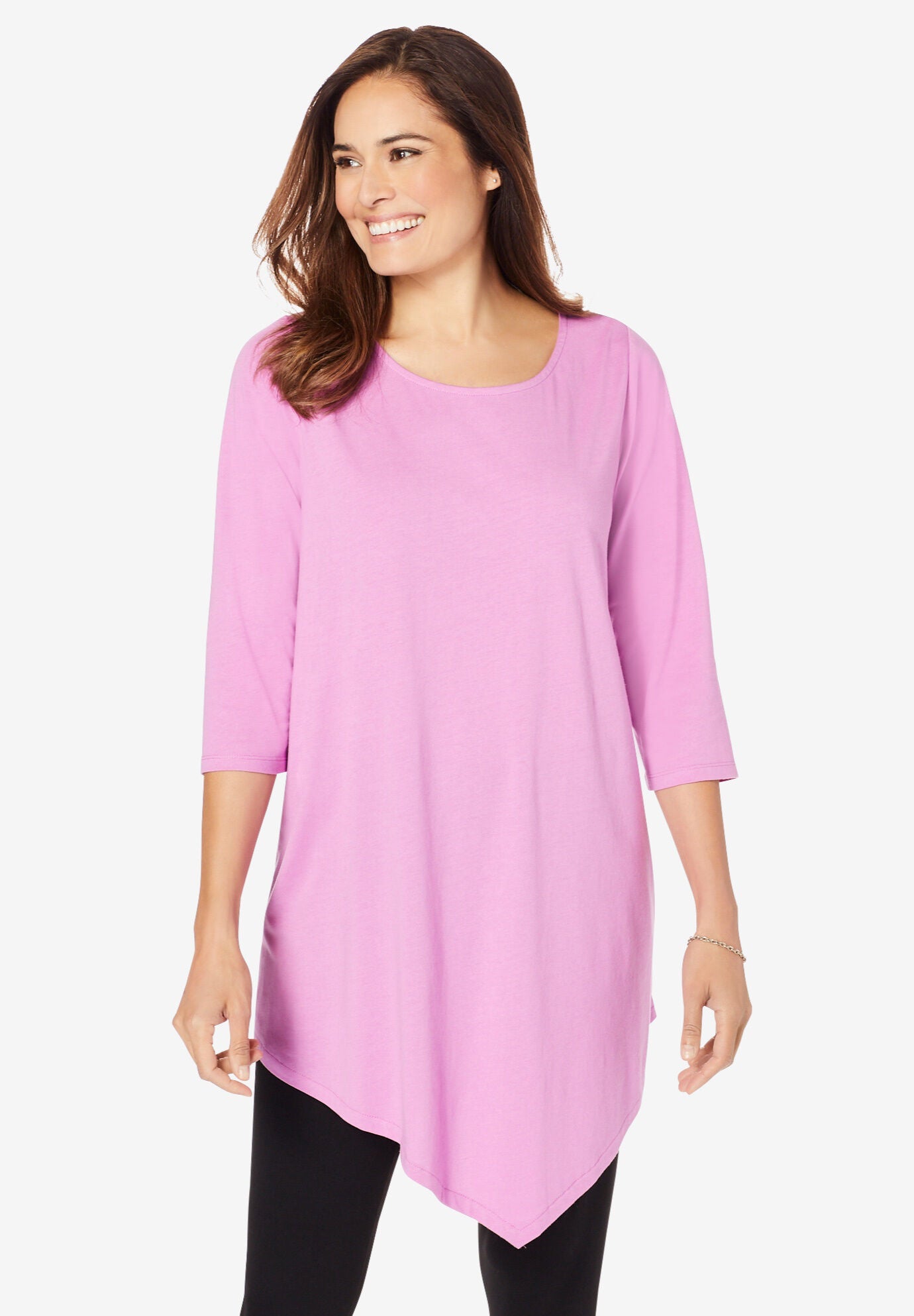 Asymmetrical Hem Tunic for Women 30