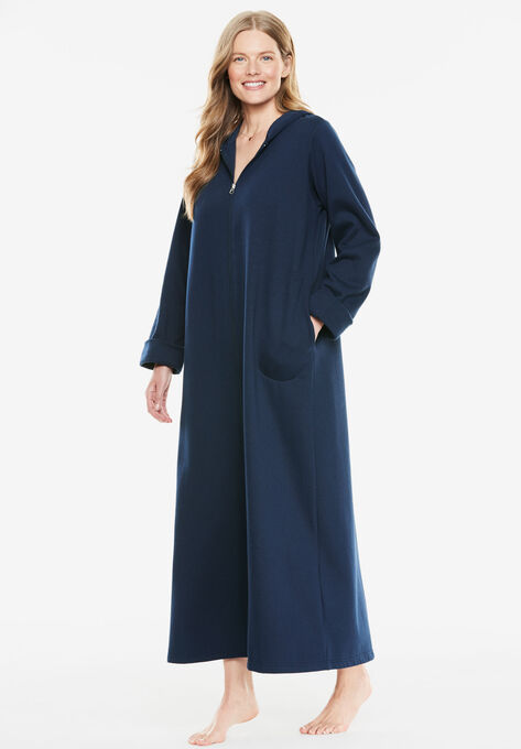 Hooded Fleece Robe By Dreams Co Plus Size Sleep Woman Within