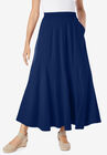 Knit Panel Skirt, EVENING BLUE, hi-res image number null