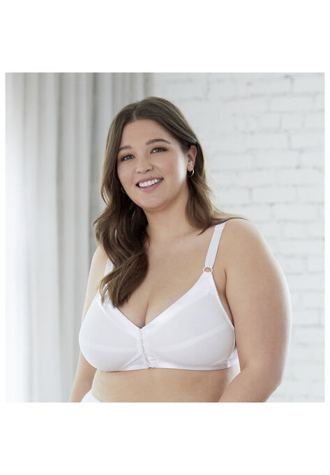 Bestform 5006770 Comfortable Unlined Wireless Cotton Bra With Front Closure, , on-hover image number null