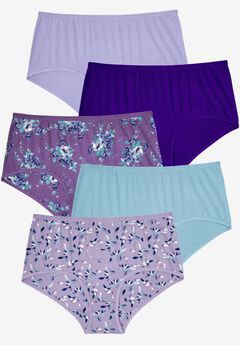 Full Coverage Stretch Cotton Brief 5 Pack