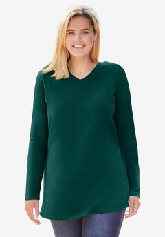 Perfect Long-Sleeve V-Neck Tunic