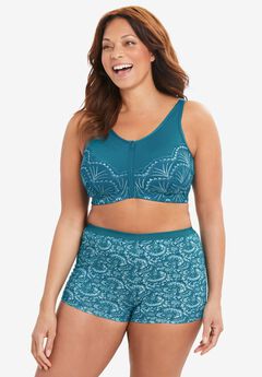 Comfort Choice® Zip-Front Lace Lounge Bra