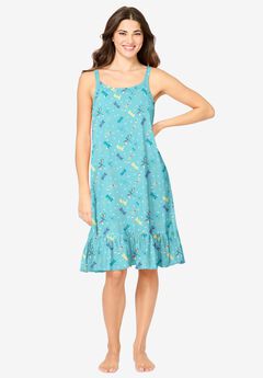 Sleeveless Knit Chemise Sleepshirt