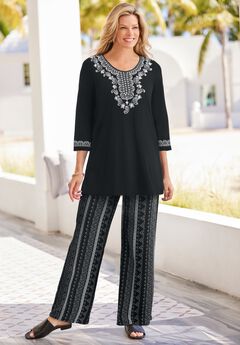 Embroidered Knit Tunic