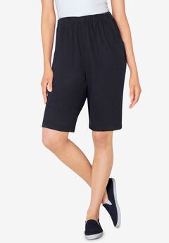 Plus Size Black Shorts