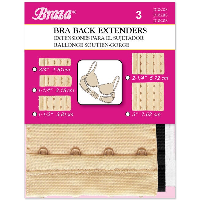 Bra Extenders - 3 or 4 hooks, ASST, hi-res image number null