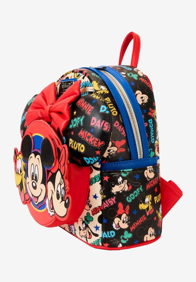 Loungefly x Disney Mickey And Friends Classic Mini Backpack & Ears Combo, RED, alternate image number null