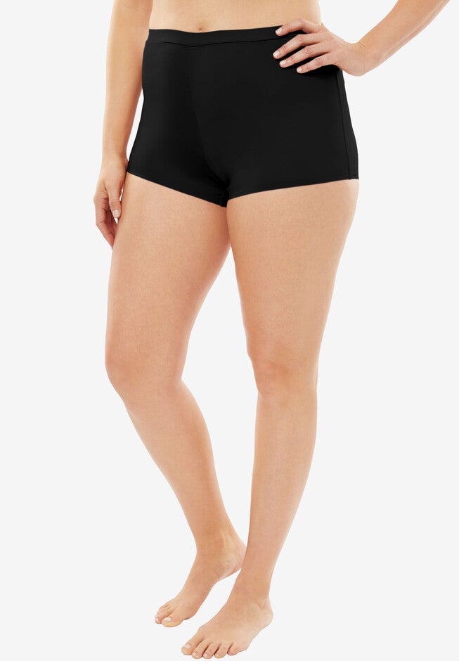 No-Show Boyshort by Comfort Choice®, BLACK, hi-res image number null