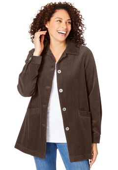 Pleat-Back Corduroy Jacket