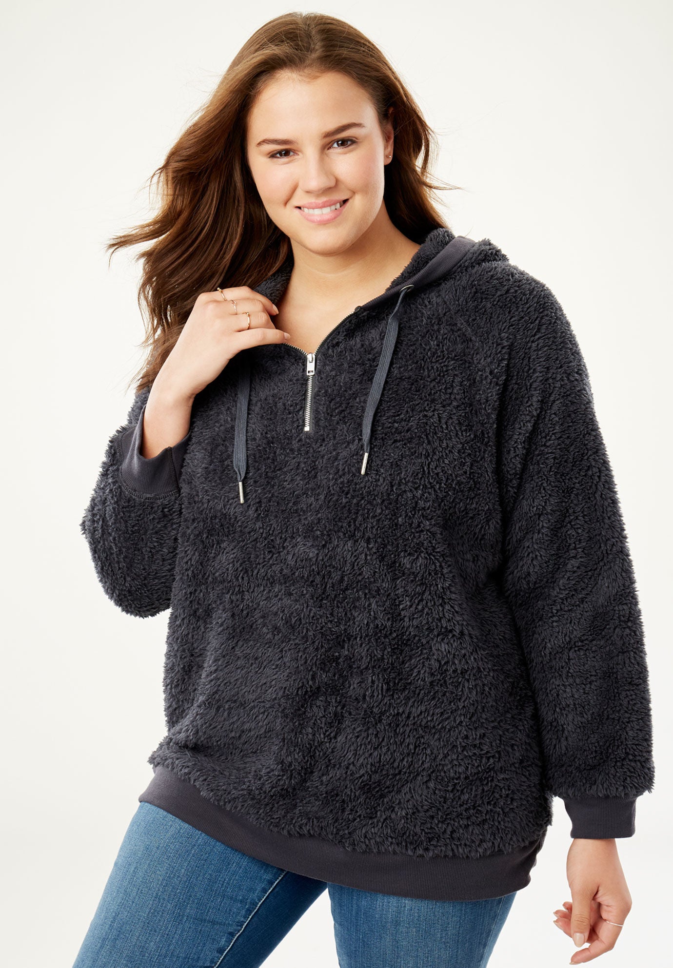 oversized sherpa sweater