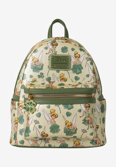 Loungefly x Disney Peter Pan Tinker Bell Clover All-Over Print Mini Backpack