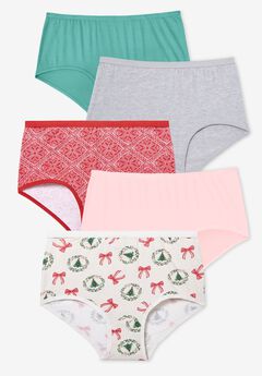 Full Coverage Stretch Cotton Brief 5 Pack