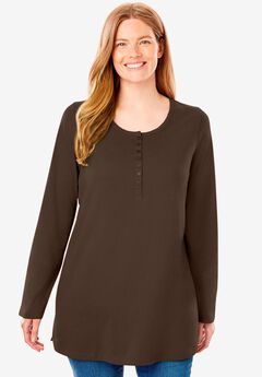 Perfect Long-Sleeve Henley Tee