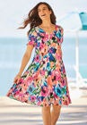 Short Pullover Crinkle Dress, , alternate image number null