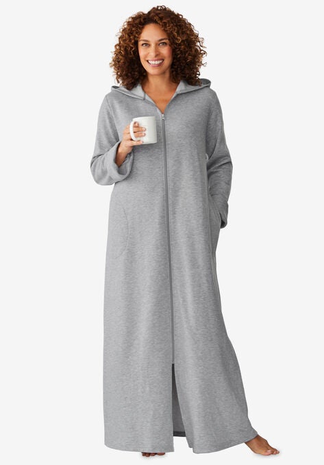 Hooded Fleece Robe By Dreams Co Plus Sizerobes Woman Within