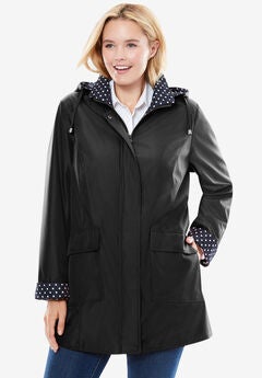 Dot Trim Raincoat