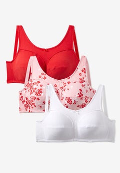 3-Pack Cotton Wireless Bra