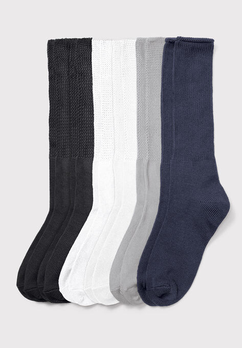 6-Pack Rib Knit Socks, BASIC PACK, hi-res image number null
