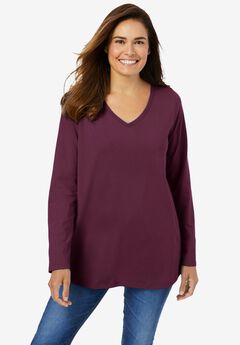 Perfect Long-Sleeve V-Neck Tee