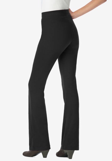 Bootcut Ponte Stretch Knit Pant, , on-hover image number null