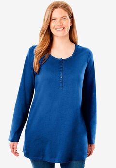 Perfect Long-Sleeve Henley Tee