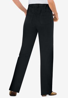 Perfect Back-Elastic Gap-Free Straight-Leg Cotton Jeans