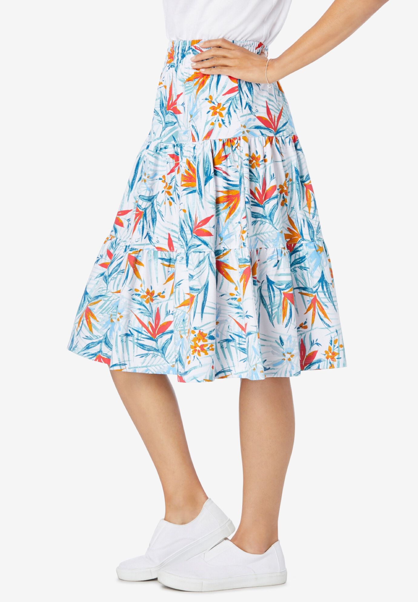 Details about   Cotton rayon knit print skirt sizes 3T 4T 