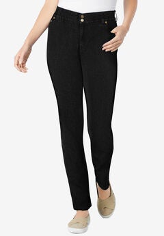 Secret Solutions™ Tummy Smoothing Straight Leg Denim Jean
