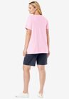 2-Piece Knit Tee and Short Set, , on-hover image number null