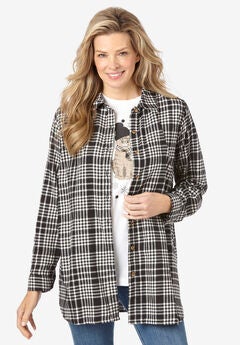 Two-Piece Flannel Shirt and Tee