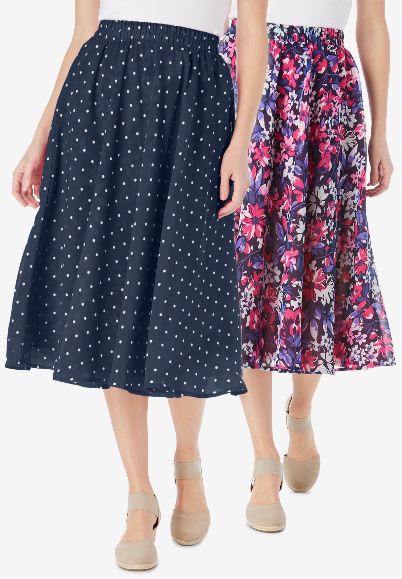 2-in-1 Reversible skirt, NAVY PAINTERLY BLOOM, hi-res image number 0