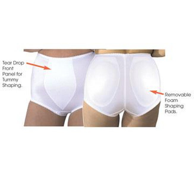 Padded Panty Brief Light Shaping (Removable Pads), WHITE, alternate image number 2