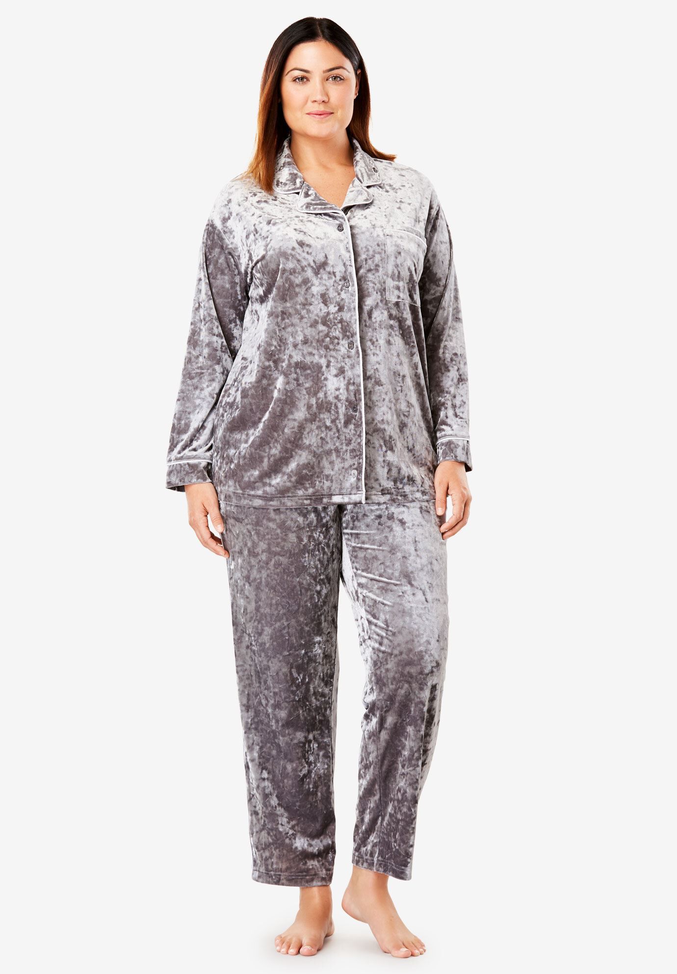 The Crushed Velour PJ Set by Dreams