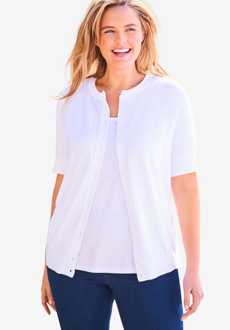 Perfect Elbow-Length Sleeve Cardigan, , alternate image number null